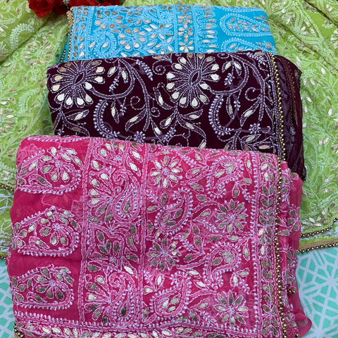 Heavy Chikankari Sarees