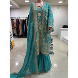 HANDWORK Gharara Palazzo Set HEAVY EMBROIDERY