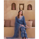 Party Wear Crepe Top & Farshi Palazzo