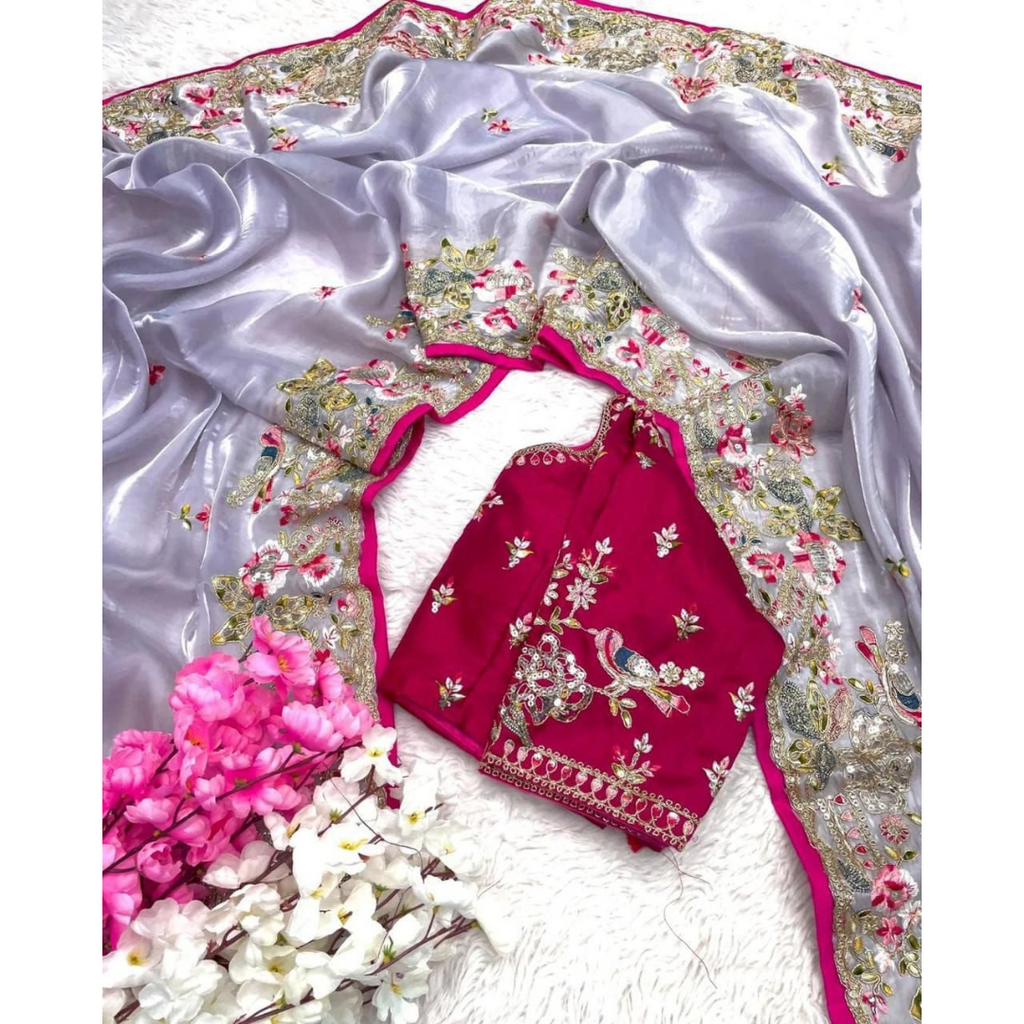 Designer Meera Jimmy Choo Sarees UNSTITCHED Blouse