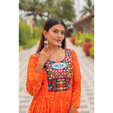 Bandhini Special Gamthi Work Gown