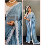 PRESENT NEW LAUNCHING LINNING  PATTERN LOOK SAREE