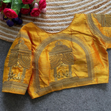 Phantom silk Blouse TEMPLE CODING, MOTI ZARI THREAD & AARI WORK