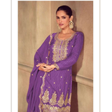 GULKAYRA DESIGNER TOP PLAZZO AND  DUPATTA