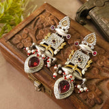Oxidised Silver Statement Earrings