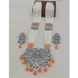 Royal Kundan Pearl Long Haar Set with Earrings