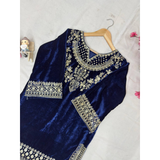 LC-1434 NEW DESIGNER VELVET CORD SET
