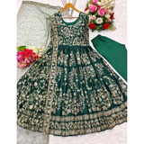 New Collection Heavy Embroidered Chinon Silk Gown