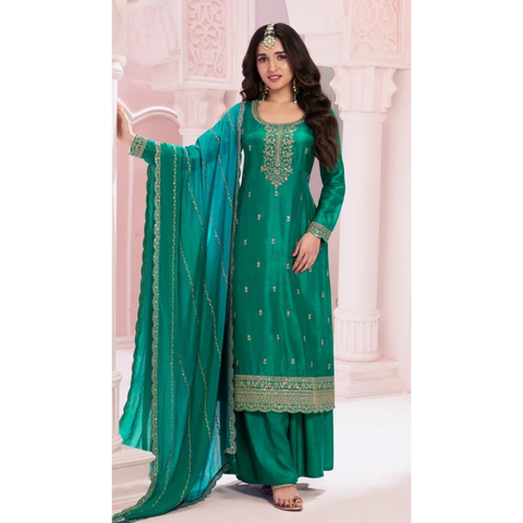 DN6945 VINAY Heavy Vichitra With  Sequence Embroidery Stitched Work