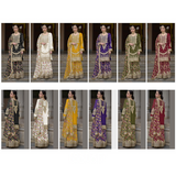 Multicolor FLORAL Gharara Set