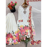 SRK-5301 Designer FLORAL Party Wear Look Top-Palazzo Set