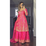 New Designer Party Wear Look Top- Sharara Palazzo Set