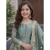 ST-0122 Kids Wear Attractive silk embroidery Kurta Set