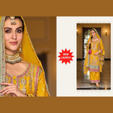 SURILI PREMIUM Multicolor Chinon Silk Palazzo Set