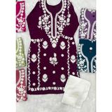 VAANYA- Heavy Embroidery Work Long Kurti with Palazzo