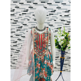 NEW DESIGNER PEPLUM TOP WITH SHARARA AND DUPATTA