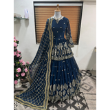 ZF-258 — Elegant Embroidered Sequence Designer Kediya Set