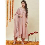 7STAR Girl's Floral Elite Design Thread Work Anarkali Kurta Set