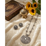 Oxidised Locket Chain Jewelry Sets