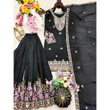 WW-1273 Chinon Silk Top Sharara & Dupatta