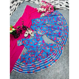 HK 92- Kids Floral Print Sharara-Style Suit