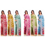 NEW LAUNCH SUHANI VT-62042 *PRINTED FLORAL ORGANZA SAREES
