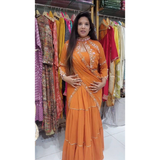 BE-280 WEDDING SPECIAL FANCY PARTY WEAR FAUX GEORGETTE LEHENGA SAREE