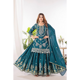 ZD-Series New Designer Party Top Sharara Dupatta Set
