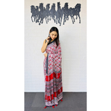 Real Mirror Work Semi Gajji Silk Soft and Smooth Saree
