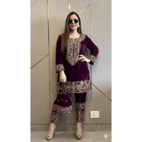 LC-1328 LAUNCHING NEW DESIGNER VELVET SUIT