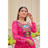 Bandhini Special Gamthi Work Gown