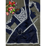 HB-201 Hirva Beauty Embroidery Coding Work Ready to wear Saree