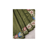 Traditional Soft Gadhwal Silk Embroidered Sarees
