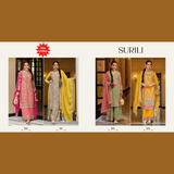 SURILI PREMIUM Multicolor Chinon Silk Palazzo Set