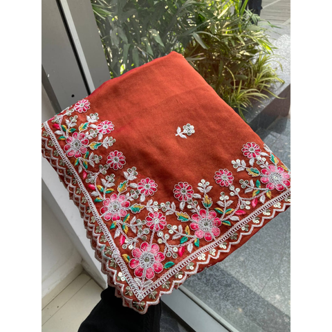 DHWANI 001 Designer Party Wear Embroidered Sarees