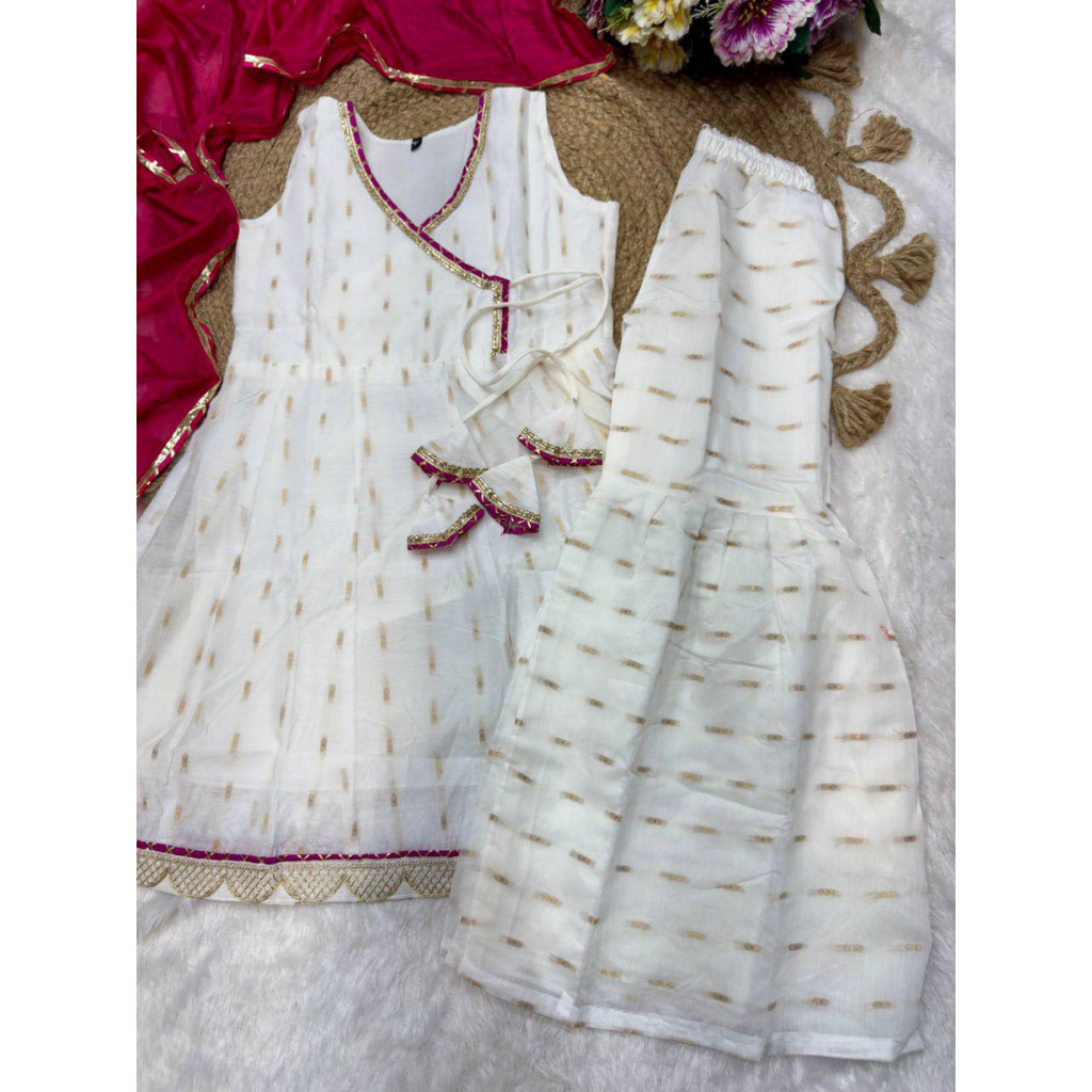 NEW LAUNCING KIDS TOP SHARARA SET