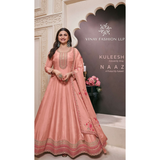 VN- 7305 Moonga Silk with Zari Embroidery Work PLUS SIZES