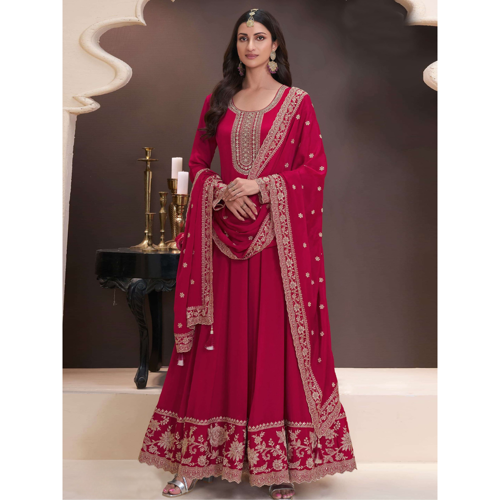 VINAY Embroidered Silk Anarkali Suit