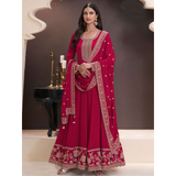 VINAY Embroidered Silk Anarkali Suit