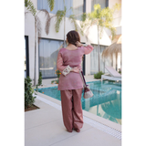 LW-9319 READYMADE TOP-PANT WITH BATWA