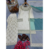 Party Wear Look Pur Natural Crepe Top & Farshi Palazzo