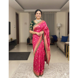 ZARI CUTWORK BORDER SEMI-SILK SAREE