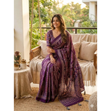 SF- 1117 Semi Gajji Ajrakh Print with Mirror