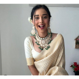 SOFT LICHI SILK SAREE- READY TO WEAR SAREE * GET READY IN JUST ONE MINUTE