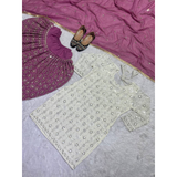 Launching New Designer Party Wear Look Top , Dhoti Styles Salwar and Dupatta