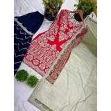 SR-1692 Designer Party Wear Look Top-sharara Set