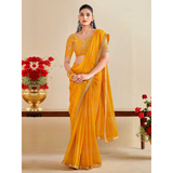 A89- BANDHNI SAREE WITH EMBROIDERY STITCHED BLOUSE