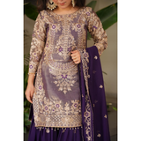 AAYANA-2 Designer Embroidered Top Sharara Palazzo Dupatta Set