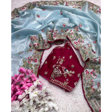 Designer Meera Jimmy Choo Sarees UNSTITCHED Blouse