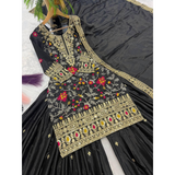 Designer Party Wear Look Sharara Palazzo Sequence Party wear (MF-472)